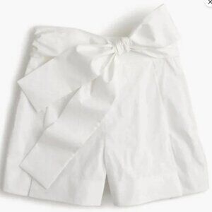 J.Crew white women's shorts with tie belt, size 4